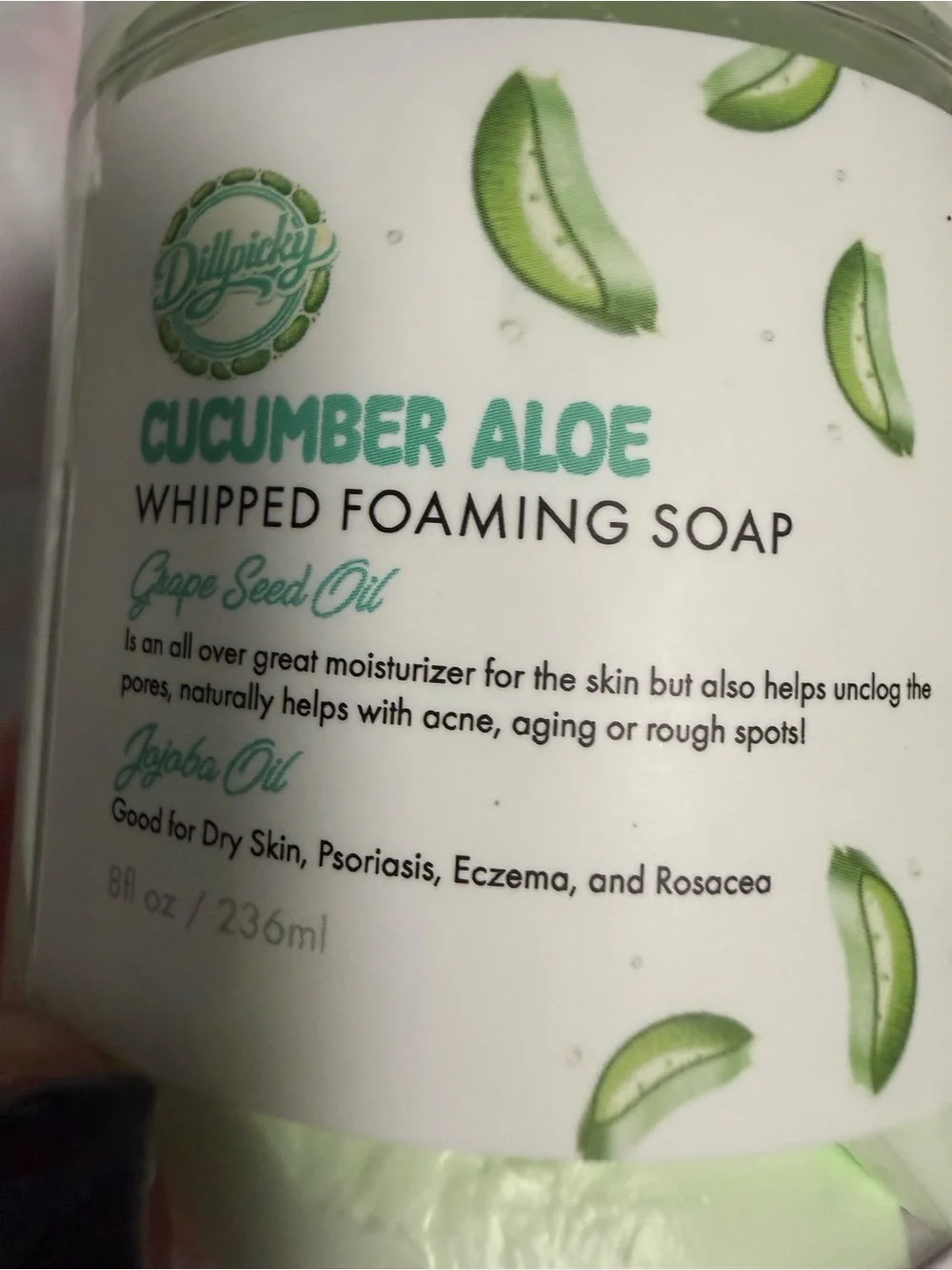 Aminnah/Dillpicky Collab Cucumber Aloe Whipped Foaming Soap - Light Green 💚